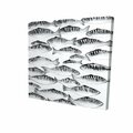 Fondo 12 x 12 in. Grey Shoal of Fish-Print on Canvas FO3343020